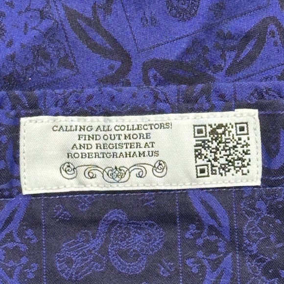 Robert Graham Men's 2XL Classic Fit Button Down Shirt Purple Paisley Print - Picture 13 of 13